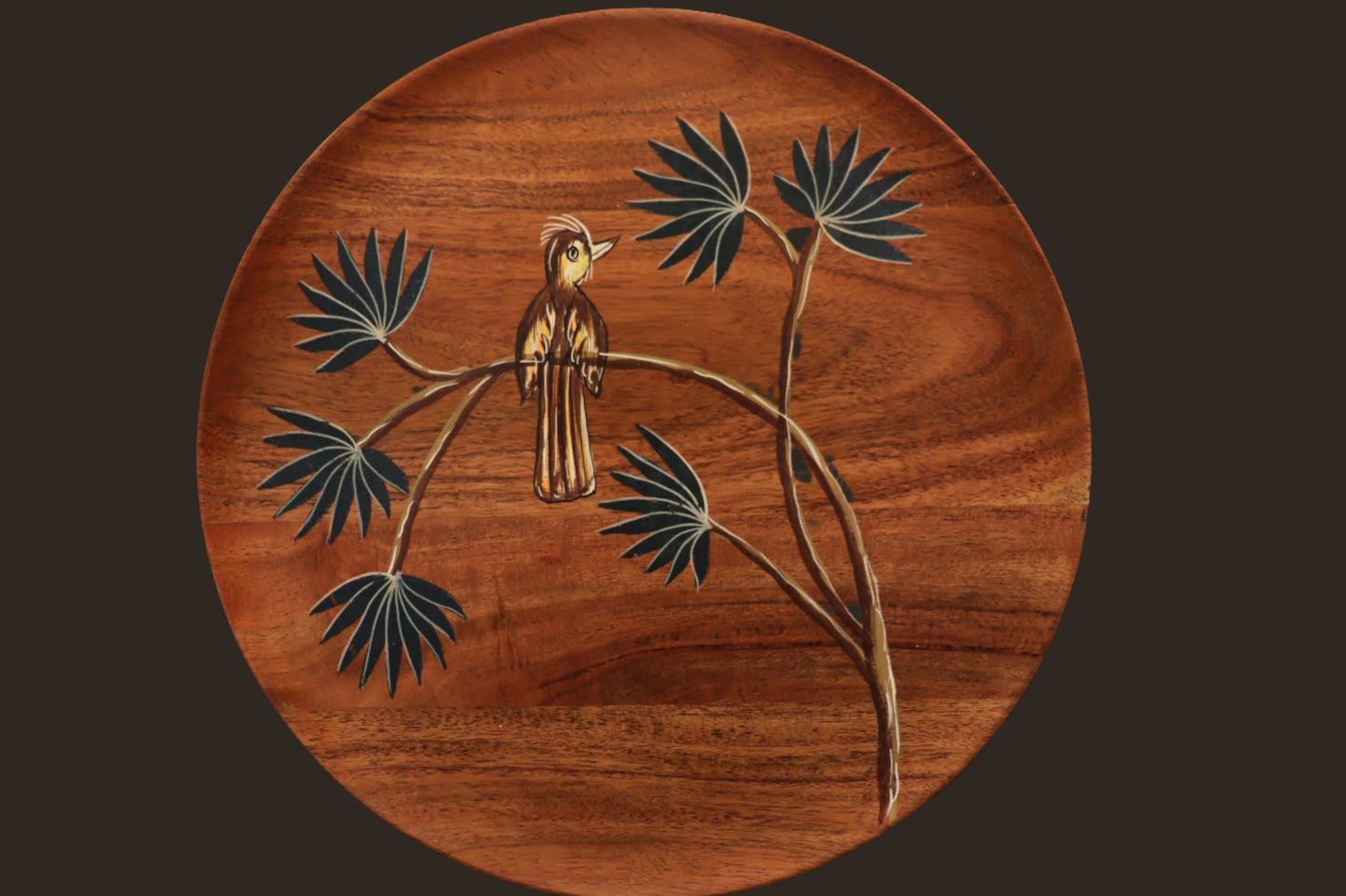 Hand painted acacia wood bird trays (set of 3)