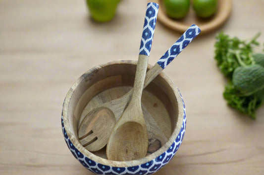 Indigo Harvest Small Salad Bowl