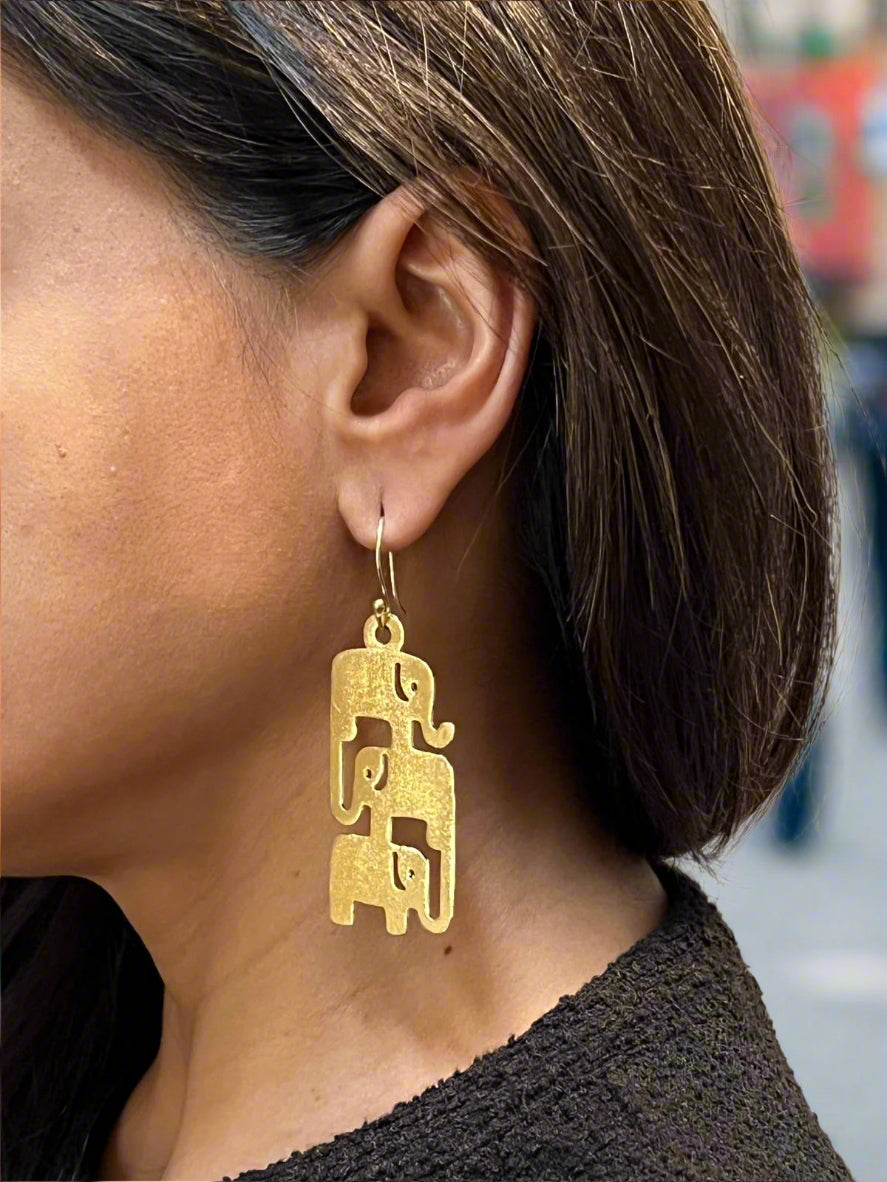 Tribe Elephant Earrings