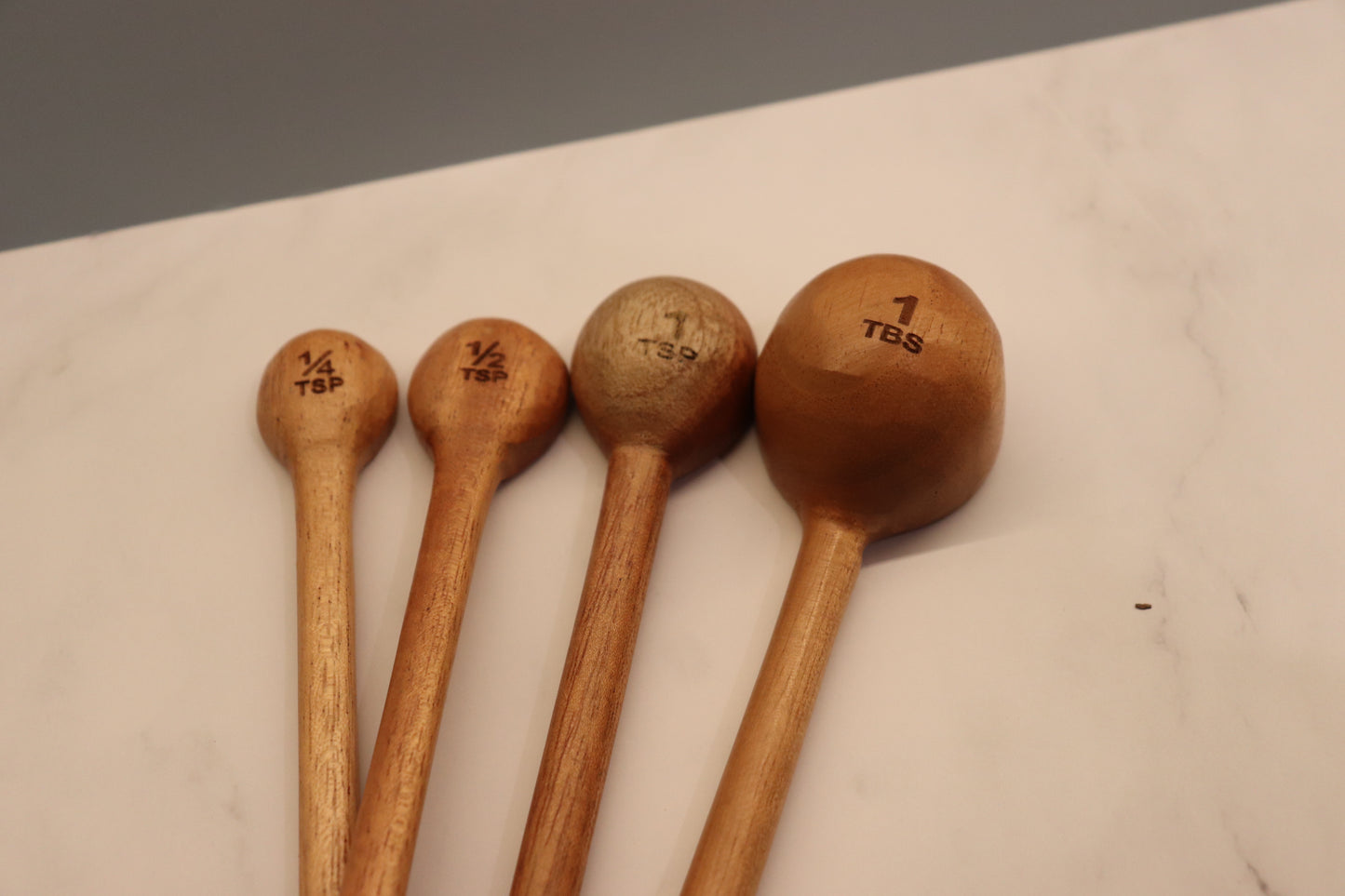 Wooden Blue Measuring Spoons